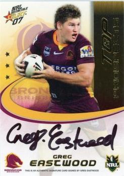 2007 Select NRL Invincible - Top Prospect Signatures #TP1 Greg Eastwood Front